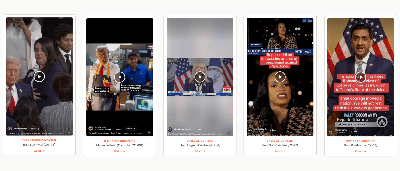 Top 5 fastest growing political accounts after Trump's 2026 State of the Union